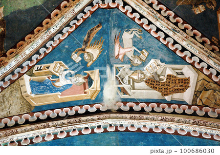 Old fresco and painting Old fresco and painting 100686030