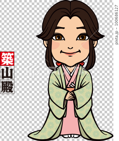 着物を纏った築山殿【3頭身】 100686127