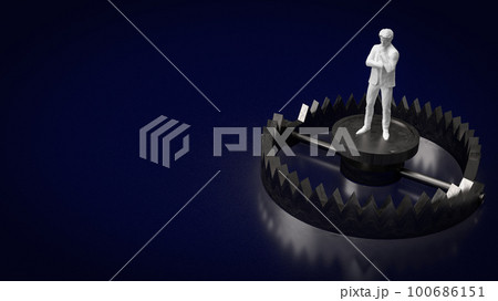 man on Bear Trap for Business concept 3d rendering man on Bear Trap for Business concept 3d rendering 100686151