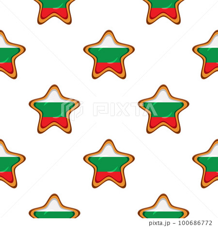 Pattern cookie with flag country Bulgaria in tasty biscuit Pattern cookie with flag country Bulgaria in tasty biscuit 100686772
