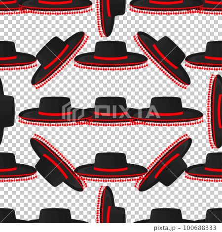 Pattern mexican hats sombrero, beautiful caps 100688333