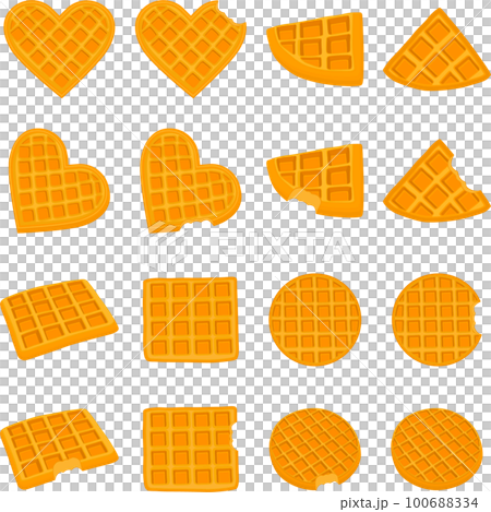 various sweet tasty waffles various sweet tasty waffles 100688334