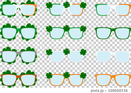 Irish holiday St Patrick day, big set color eyeglasses Irish holiday St Patrick day, big set color eyeglasses 100688336