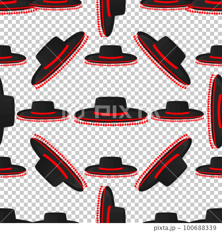 Pattern mexican hats sombrero, beautiful caps Pattern mexican hats sombrero, beautiful caps 100688339