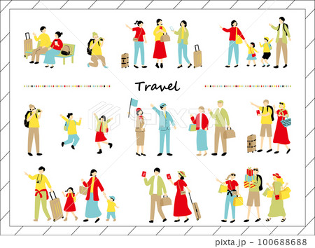 旅行を楽しむ人達 旅行を楽しむ人達 100688688