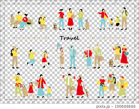 旅行を楽しむ人達 旅行を楽しむ人達 100688688