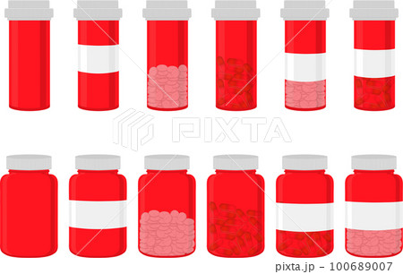 big set different types of pills inside close jar big set different types of pills inside close jar 100689007