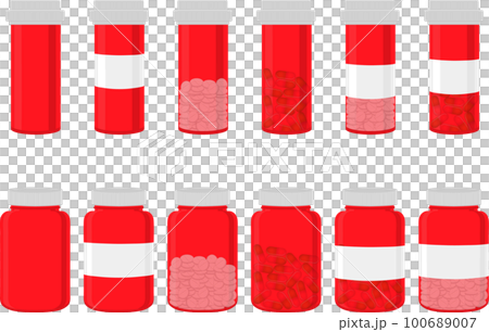 big set different types of pills inside close jar big set different types of pills inside close jar 100689007