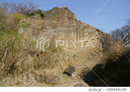 横須賀市 鷹取山　凝灰岩の岸壁群 100689180