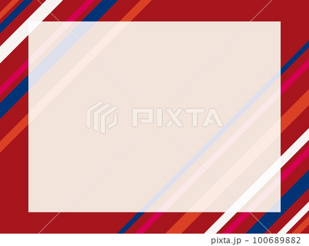 縞模様　フレーム　ホワイトスペース　ビビッド 100689882