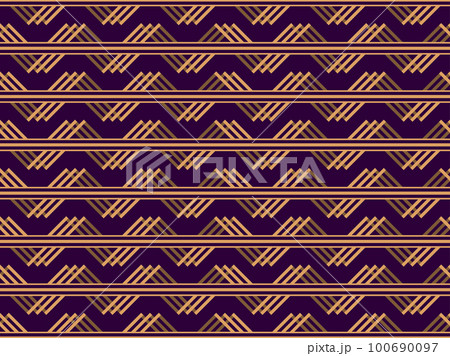 Line art seamless pattern in classic style. Vintage geometric linear style. Design template for wallpaper, wrapping paper, background for booklet and promotional marketing. Vector illustration Line art seamless pattern in classic style. Vintage geometric linear style. Design template for wallpaper, wrapping paper, background for booklet and promotional marketing. Vector illustration 100690097