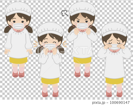 女孩的情緒設置午餐值班 100690147