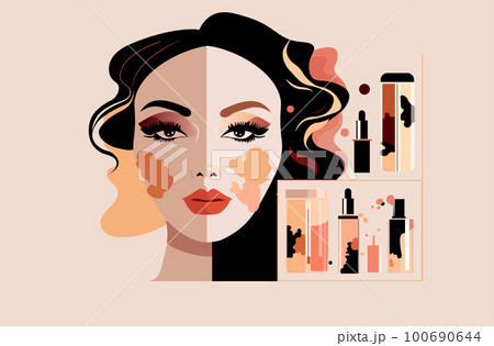 beauty woman with perfect makeup beautiful professional make-up salon make up fashion concept 100690644