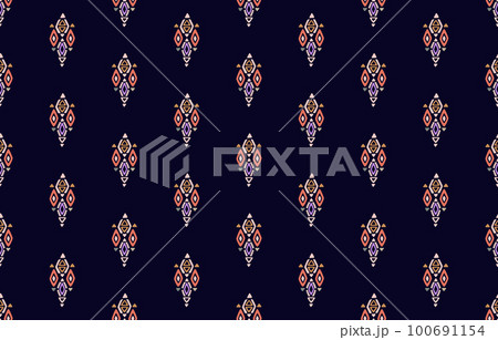 Ethnic seamless pattern. Native tribal traditional embroidery. 100691154