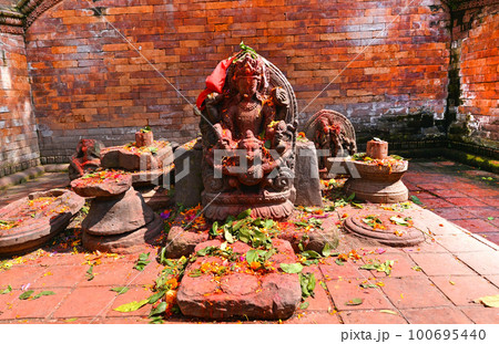 Sculpture of Shiva in Pashupatinath, Nepal Sculpture of Shiva in Pashupatinath, Nepal 100695440