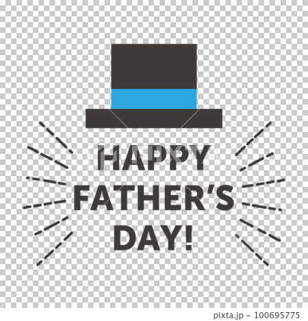Father's Day title and simple hat design 100695775