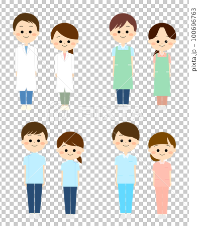 Various occupations men and women set medical Various occupations men and women set medical 100696763