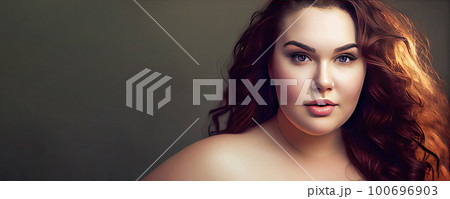 An awe-inspiring portrait showcasing the beauty of self-love and self-confidence, featuring a gorgeous young woman who confidently flaunts her curves with grace and balance body positive copy space. An awe-inspiring portrait showcasing the beauty of self-love and self-confidence, featuring a gorgeous young woman who confidently flaunts her curves with grace and balance body positive copy space. 100696903