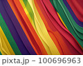 Abstract background of vibrant colors, which include red, orange, yellow, green, blue, and purple. Colors are representative of the LGBTQ plus flag, and their bold and bright appearance. 100696963