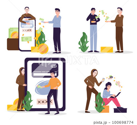 Internet fraud and scam. Online hackers at phishing, cyber crime, theft of personal data, password, bank information and money. Thief blackmailing people Internet fraud and scam. Online hackers at phishing, cyber crime, theft of personal data, password, bank information and money. Thief blackmailing people 100698774