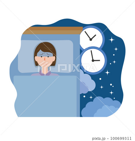 不眠症の女性 100699311