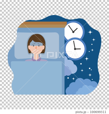 不眠症の女性 100699311