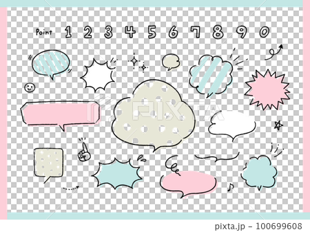Cute handwritten speech bubble C Cute handwritten speech bubble C 100699608
