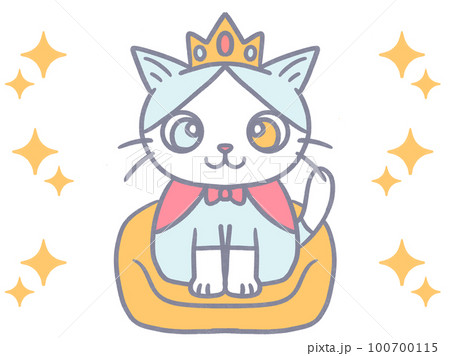 猫は王様、王様の猫のイラスト素材 [100700115] - PIXTA