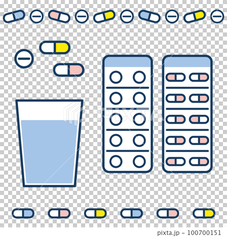 Drinking medicine tablets capsule set simple 100700151