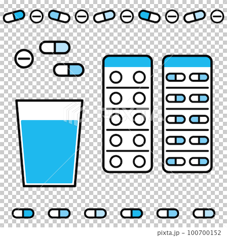Drinking medicine Tablets Capsule set Simple 2 colors 100700152