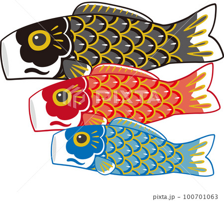 こいのぼり3匹 単体 こいのぼり3匹 単体 100701063