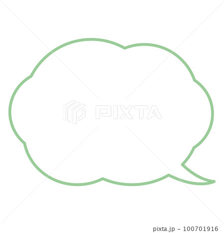 シンプルで使いやすい雲の吹き出し シンプルで使いやすい雲の吹き出し 100701916