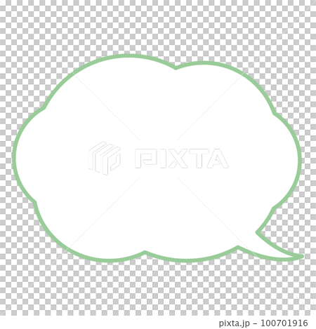 シンプルで使いやすい雲の吹き出し シンプルで使いやすい雲の吹き出し 100701916