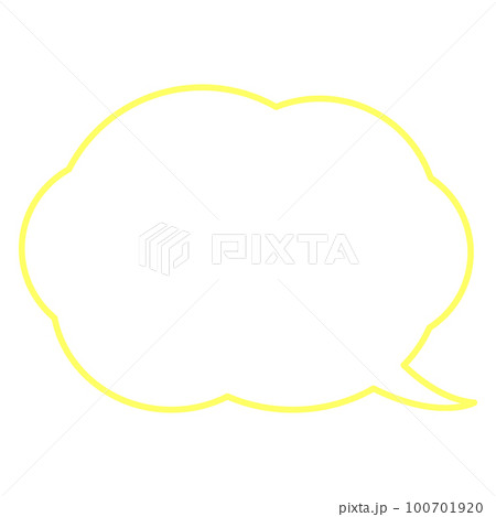 シンプルで使いやすい雲の吹き出し 100701920