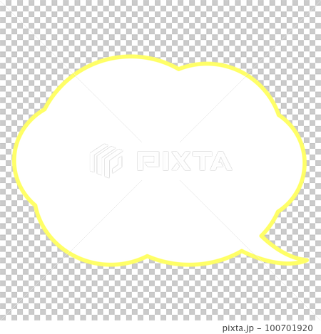 Simple and easy to use cloud speech bubble 100701920