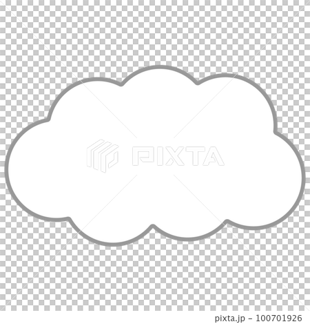 Simple and easy to use cloud speech bubble 100701926