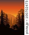 Landscape, Trees and Mountains 100702473