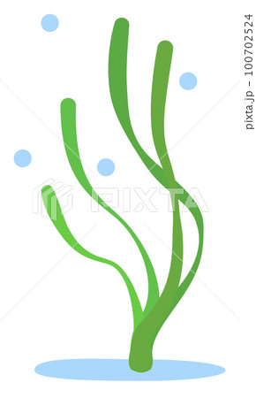 浅海底で波に揺られるアマモの漫画風イラストアイコン 浅海底で波に揺られるアマモの漫画風イラストアイコン 100702524