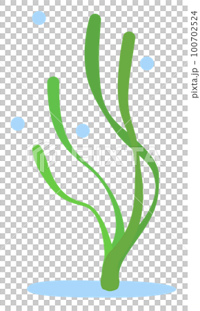 浅海底で波に揺られるアマモの漫画風イラストアイコン 浅海底で波に揺られるアマモの漫画風イラストアイコン 100702524