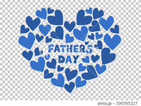 父親節標誌插圖：心形圖案設計 100705227