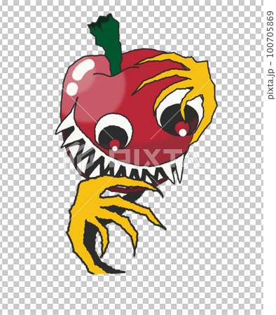 おばけリンゴと黄色い手のイラスト素材 [100705869] - PIXTA