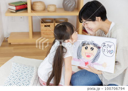娘 母 似顔絵 母の日 娘 母 似顔絵 母の日 100706794