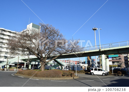 埼玉県坂戸市・鶴ヶ島市 若葉駅東口の街並み 100708238