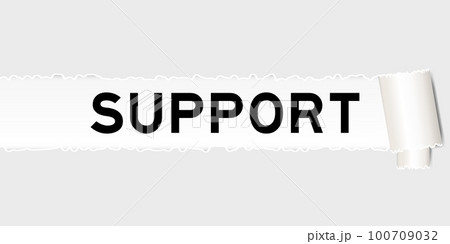 Ripped gray paper background that have word support under torn part Ripped gray paper background that have word support under torn part 100709032