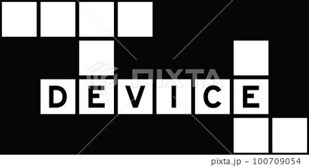Alphabet letter in word device on crossword puzzle background 100709054