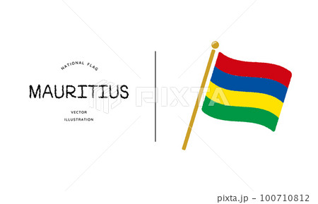 モーリシャスの国旗アイコン ベクターイラスト 100710812