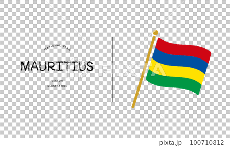 毛里求斯國旗圖標矢量圖解 100710812