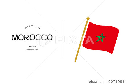 モロッコの国旗アイコン ベクターイラスト 100710814