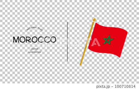 摩洛哥國旗圖標矢量圖 100710814