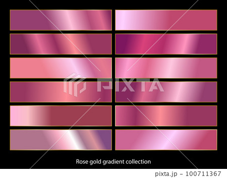 Rose gold gradient backgrounds collection. Vector illustration. 100711367